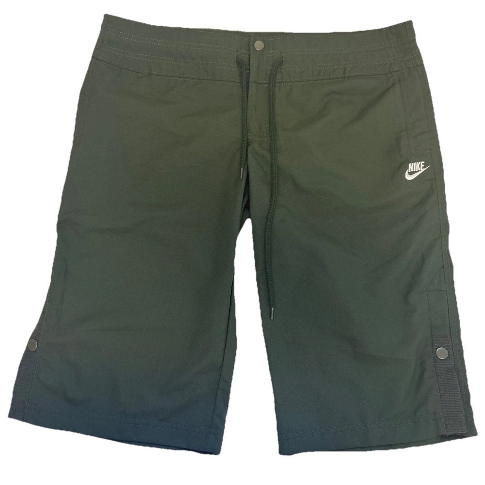 Nike Women's Olive Green Athletic Drawstring Shorts